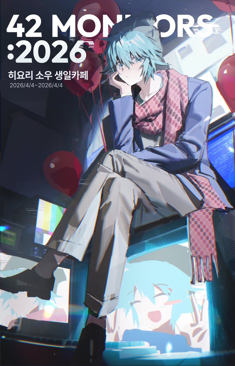 (개최완료) 𝟰𝟮 𝗠𝗼𝗻𝗶𝘁𝗼𝗿𝘀: 𝟮𝟬𝟮𝟲 히요리 소우 생일카페 tweet media