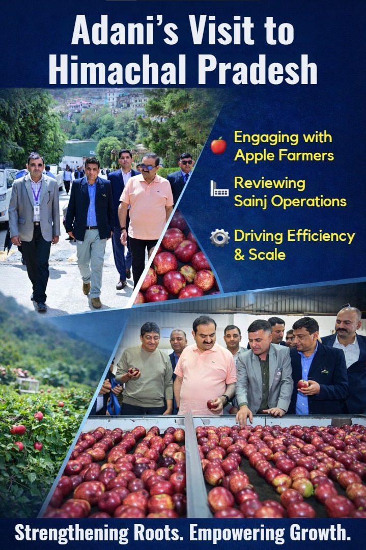 singhc5191's tweet image. Apple Farmers and Operations Take Centre Stage During Adani’s Himachal Visit

Adani’s recent visit to #HimachalPradesh reflected a hands-on review of the key drivers behind #Adani Agri Fresh’s growth in the region.

With direct farmer engagement and a close look at Sainj