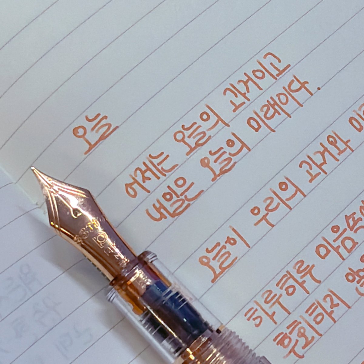 mydearscript's tweet photo. 2026.04.02
#뽀미필사

플래티넘 센츄리 니스 로제 M
제이허빈 녹슨닻

녹슨닻 색이.. 
원래 이랬던가?? https://t.co/p9t6xvvveU