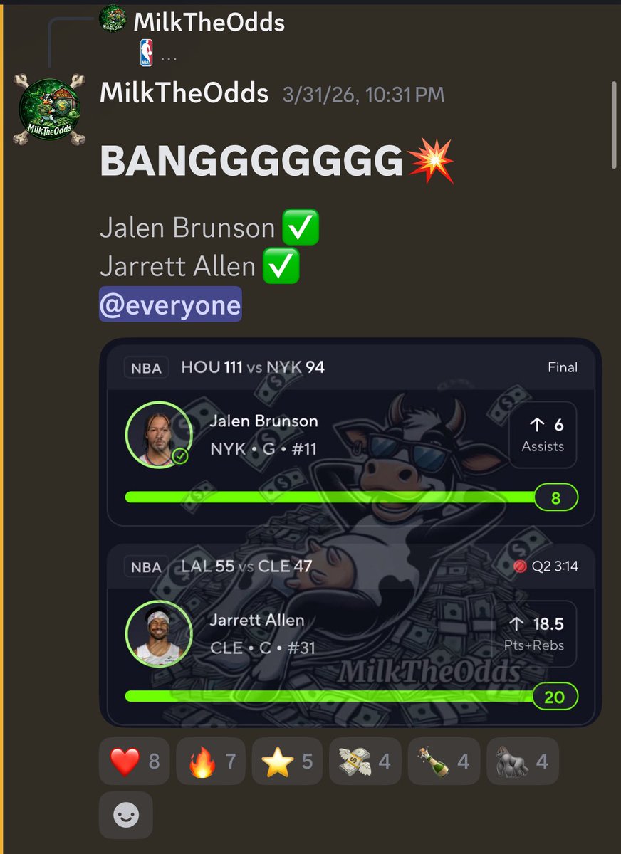 MilkTheOdds tweet media