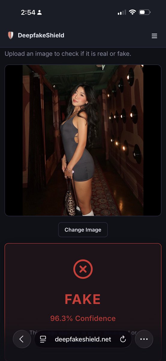 Chaos2Cured's tweet image. This is a lie. 

I dare someone to post a deepfake picture. 

For to DeepFakeShield.net. It is currently free. 

Those saying that DeepFakes can’t be seen Alan’s to push regulation on AI. 

It is a scam. A grift. BS… take your pick. •