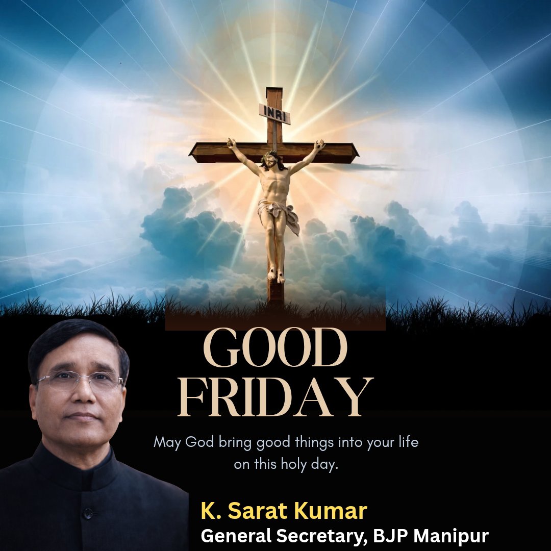 K_Sarat_Kumar's tweet photo. On this sacred day of Good Friday, we honor the enduring values of sacrifice, grace, and love.

May it guide us to walk with humility, live with kindness, and stay true to the path of righteousness. https://t.co/brYzLugkwp