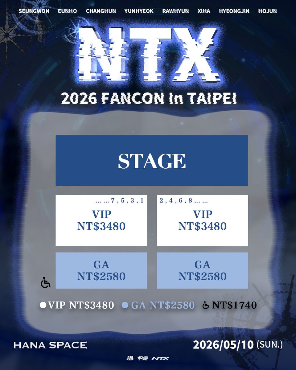 NTX_OFFICIAL_'s tweet image. [🎫]

NTX 2026 FANCON IN TAIPEI
TICKET OPEN✨️

lingchenpai.kktix.cc/events/ogr5gh

#NTX #엔티엑스
#TAIPEI