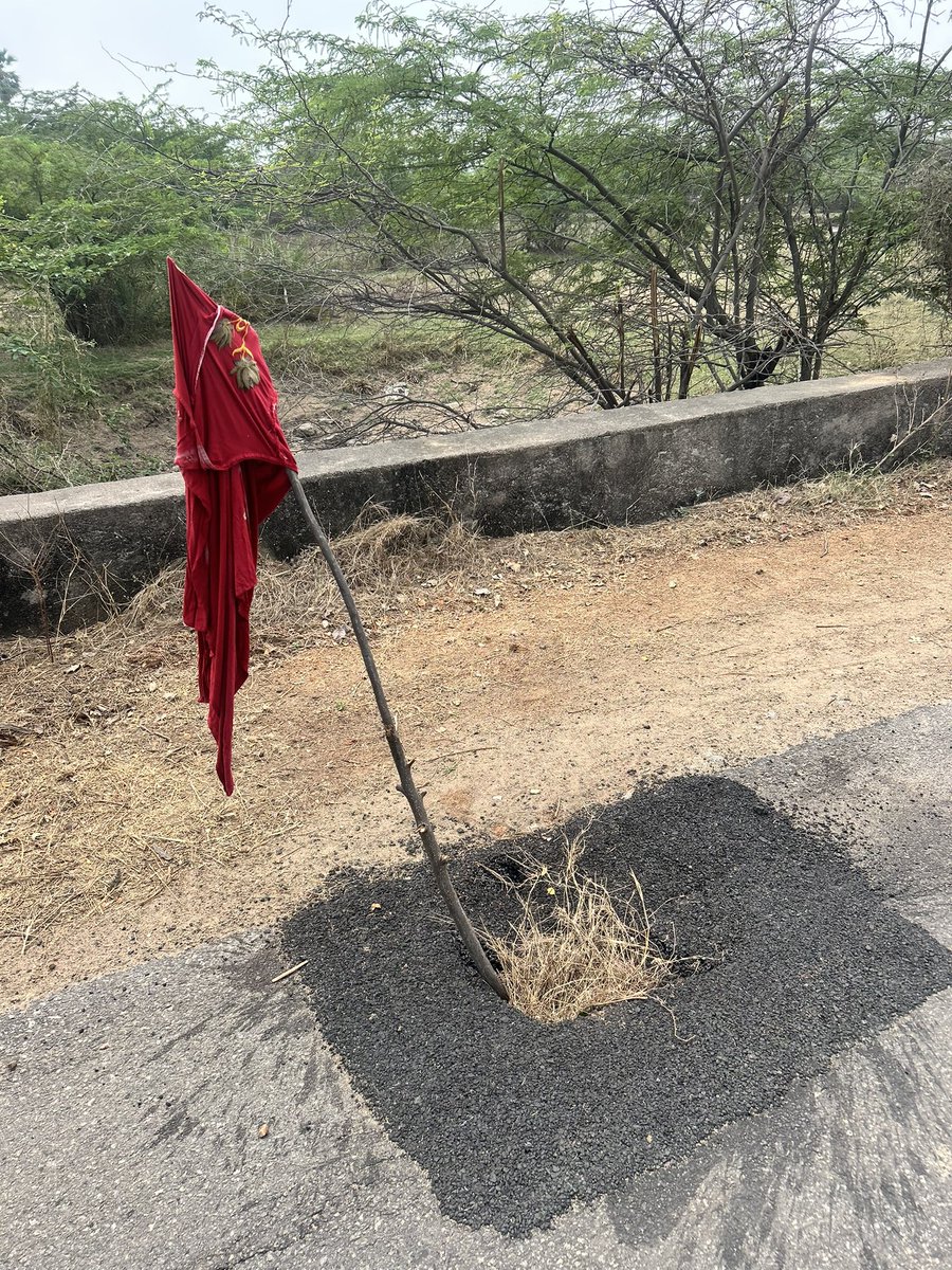 PendyalaShiva2's tweet photo. మా ఊరంటేనే ఎందుకంత చిన్న చూపు ?

రోడ్డు ధ్వంసమైందని ఎన్నో ఏళ్ళు  మొరపెట్టుకుంటే, స్థానిక MLA,MP, కలెక్టర్, ప్రజా ప్రతినిధులను విన్నవించుకుంటే 2021 లో రోడ్డు మరమత్తులు జరిపారు. పాత రోడ్డు కింద ఉన్న కల్వర్టు పైపులు పగిలిపోయినా దాని పైనుండే రోడ్డు వేసారు. వేసిన వారం లోపే మళ్ళీ గుంతలు పడ్డాయి. అప్పు���ే ట్విట్టర్ ద్వారా కలెక్టర్ గారి దృష్టికి తీసుకెళ్తే, జిల్లా పంచాయతీ రాజ్ నుండి ఇంజనీర్ గారు వచ్చి "a small hole excavated by crow bar, with this no Danger to vehicles and no accidents will take place" అని చేతులు దులుపుకున్నారు. ఇప్పుడు అవే గుంతలు ప్రమాదకంగా మారాయి. ఇప్పటికైనా ఇట్టి సమస్యను పరిష్కరించండి. 

ఈ రోడ్డుపై ఎలాంటి ప్రమాదం జరిగినా ప్రభుత్వం, జిల్లా పంచాయతీ రాజ్ విభాగం ఇంజనీర్లే బాధ్యత వహించాలి…

@Collector_RSL @JC_RSL @KTRBRS @bandisanjay_bjp @Bhatti_Mallu @revanth_anumula