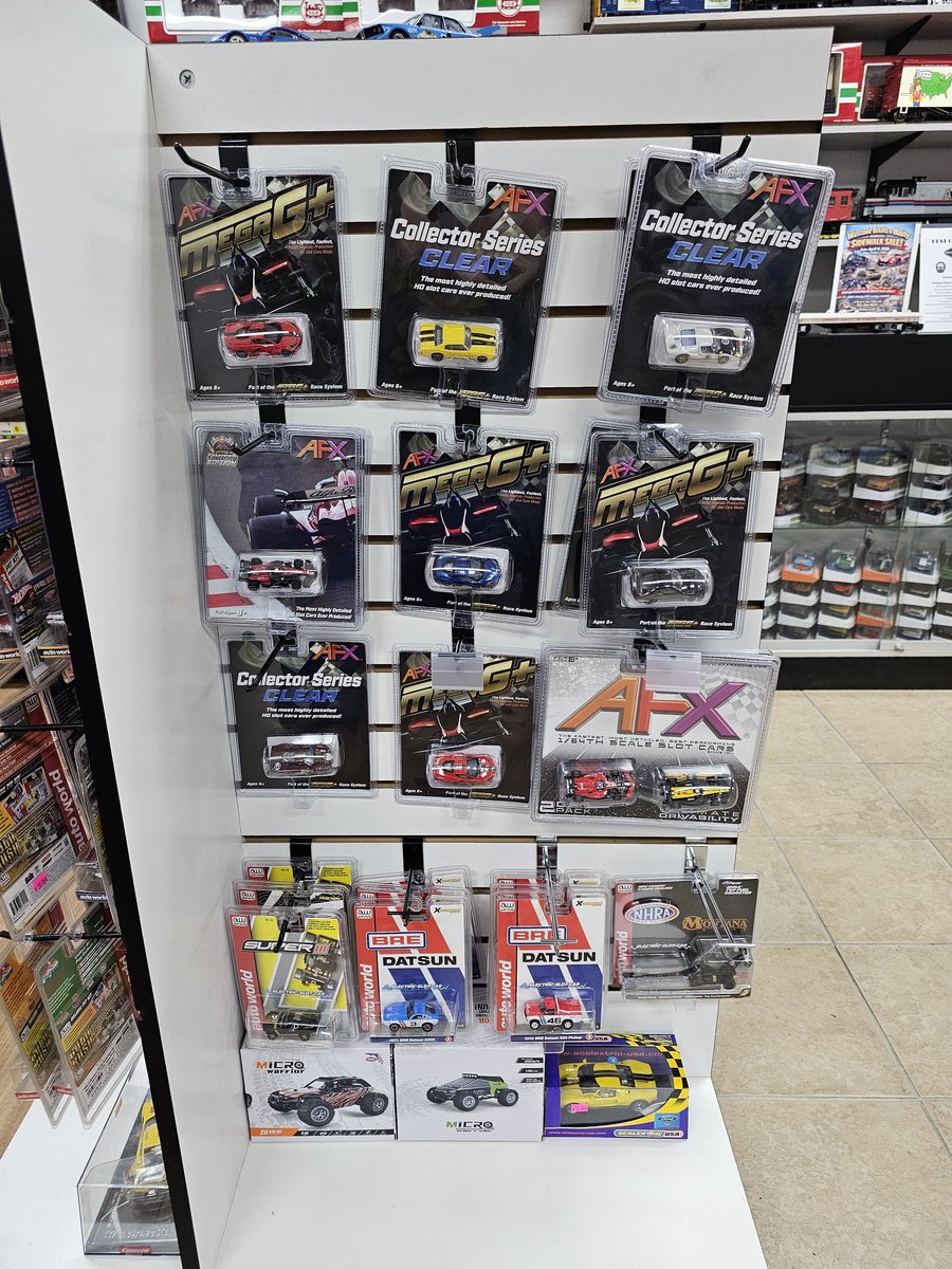 MojaveRailroad's tweet image. Need HO Scale AFX, AUTOWORLD slot cars. We got the most of anyone in town and more coming soon. Plus other brands as well. If we don't have we can get it for you ASAP. #westsidetrains #lasvegas #hobbystore #hobbyshop #slotcars #autoworldslotcars #afxracing