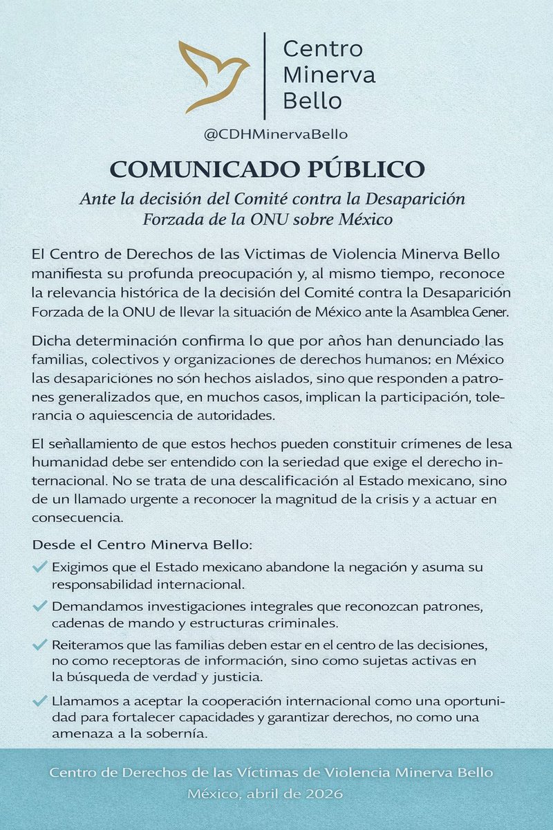 CDH Minerva Bello tweet media