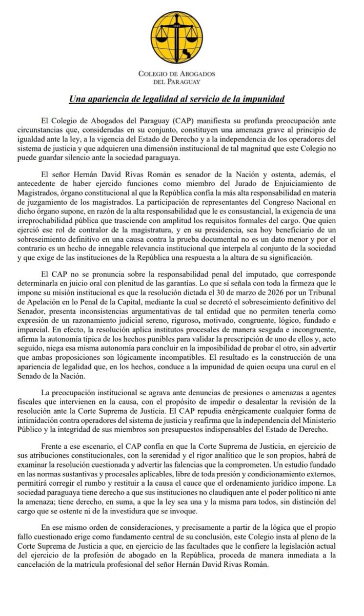 Alberto Manuel Poletti Adorno tweet media