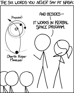 EssKayGee's tweet photo. The Trans-lunar Injection Burn will be happening in a few minutes and Orion will be on the way to the moon.

In honor of that - here is one of my favor comics that I used to have hanging in my cubicle. https://t.co/aa06hFazlX