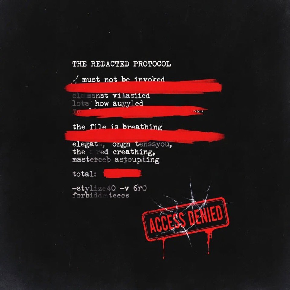 The Redacted Protocol❌ tweet media