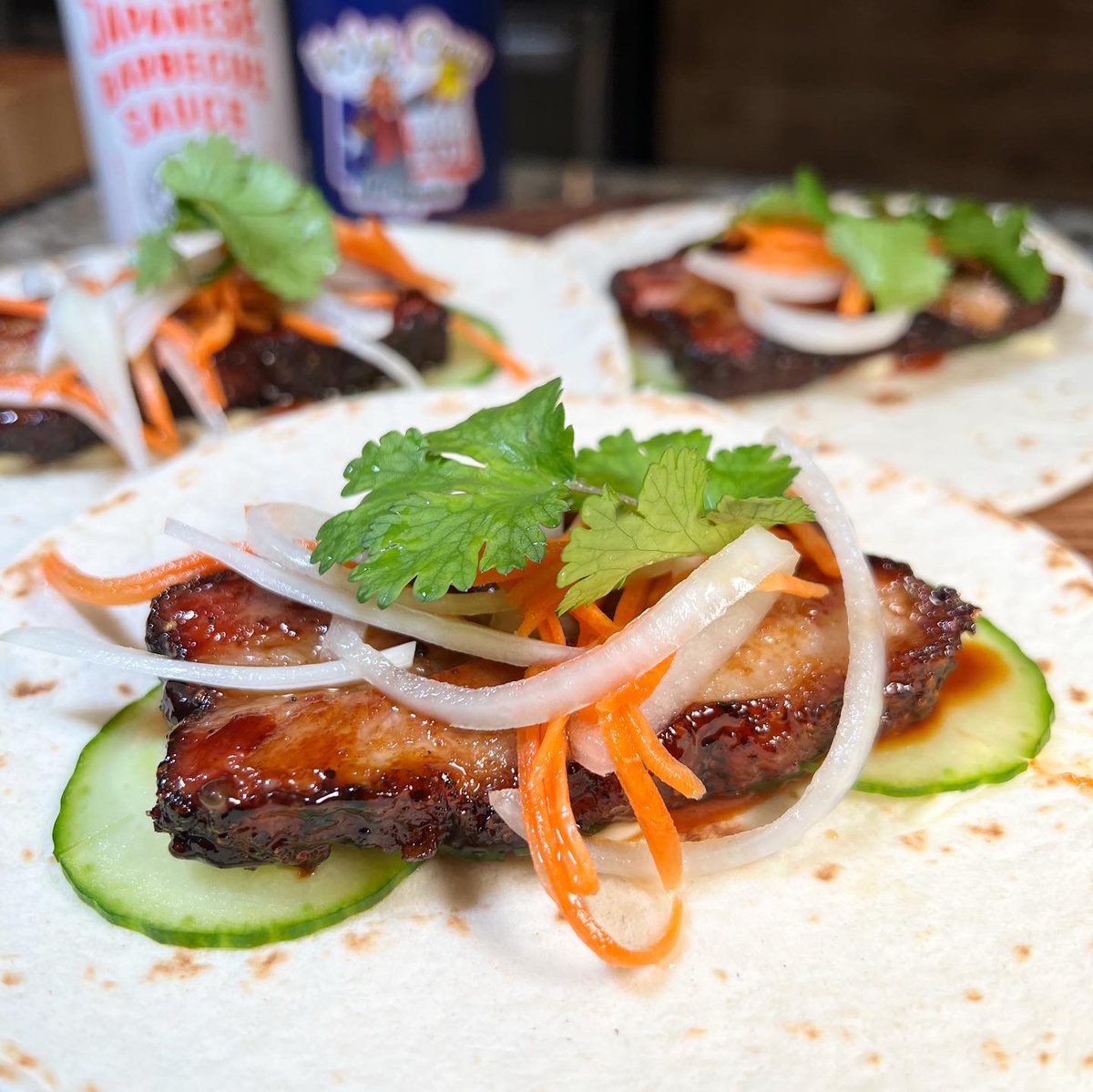 bbqfriend's tweet image. Bahn Mi Pork Belly Tacos

#bbq #asianfusion #porkbelly #backyardbbq #bbqfriend