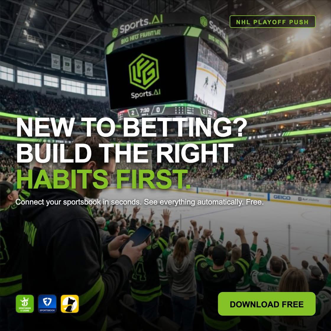 NHL playoffs are around the corner. NBA is finishing strong. Baseball season just started.

The most common mistake new bettors make is jumping in with no system, multiple apps, no tracking, no idea if they are actually ahead.

LFG Sports AI fixes that from day one.

Download