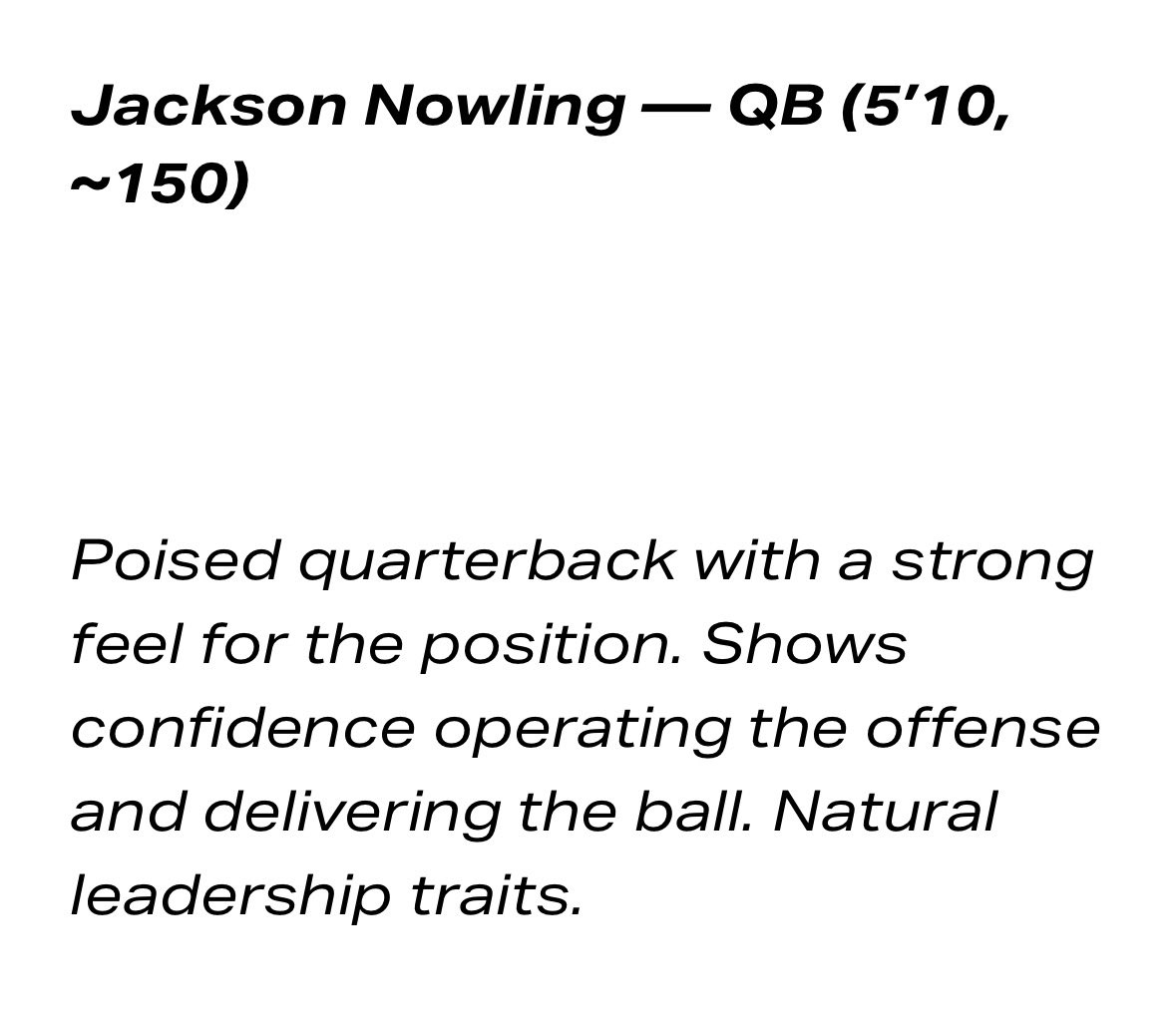 Jackson Nowling ‘30 QB tweet media