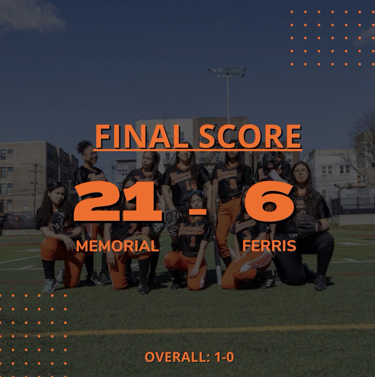 CoachOcello's tweet photo. Statement made. 🥎

JV and Varsity both take care of business vs Ferris.

Complete team effort. Energy. Execution.
This is what we’ve been building.

We’re just getting started.
🧡🖤 #MemorialSoftball #BuiltNotGiven https://t.co/hBcod6KFAN