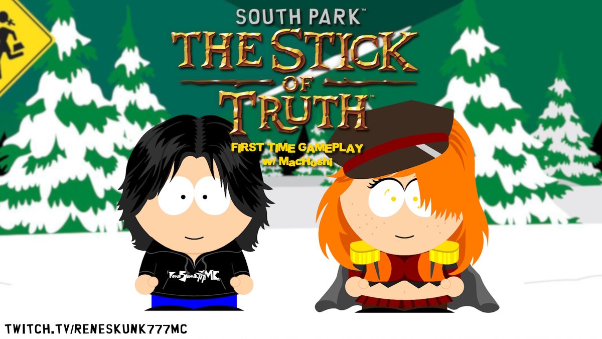 ReneSkunk777MC's tweet photo. First time gameplay of "South Park: The Stick Of Truth"!
Along with my dear friend @MacHoshiVT!!

Let's see how this goes!
https://t.co/ApgxNnLPAl https://t.co/MrtCluAeF7