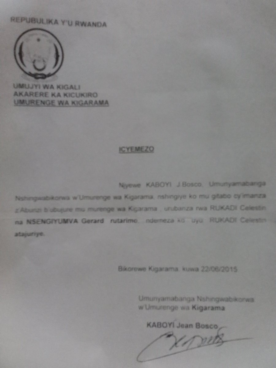 HiProGERARDN's tweet image. 🇺🇳These files Are enough to concerned parties to pinpoint the committed #injustice and find appropriate reparations: The amount Nyarurama Cell must pay I =FRW 600,000X4=FRW 2,400,000. The #President may find out if there may Be any amount to add in line with time elapsed, etc.@UN