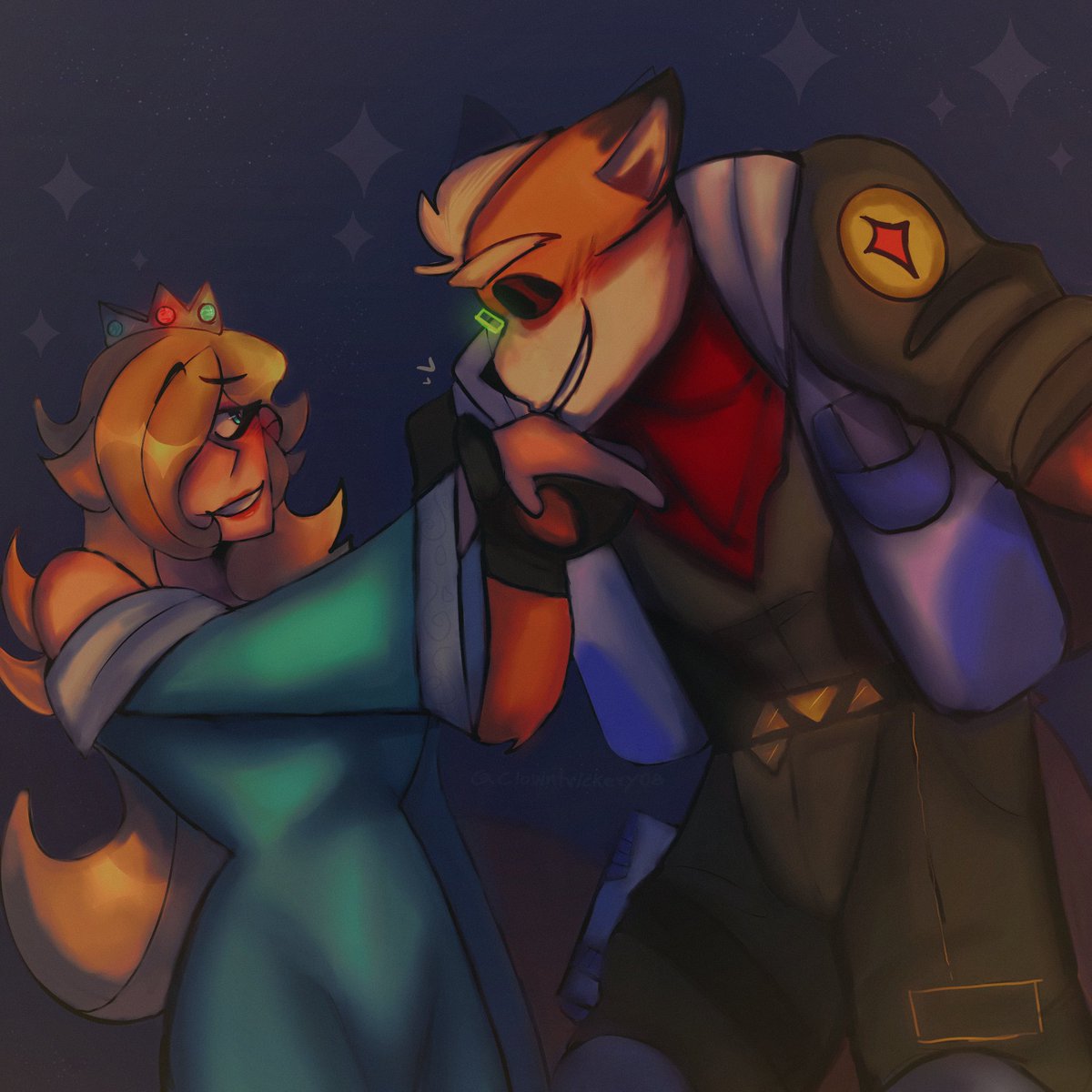 🌟#PrincessRosalina and #FoxMcCloud 

 (Oh my God, this took me forever to render)