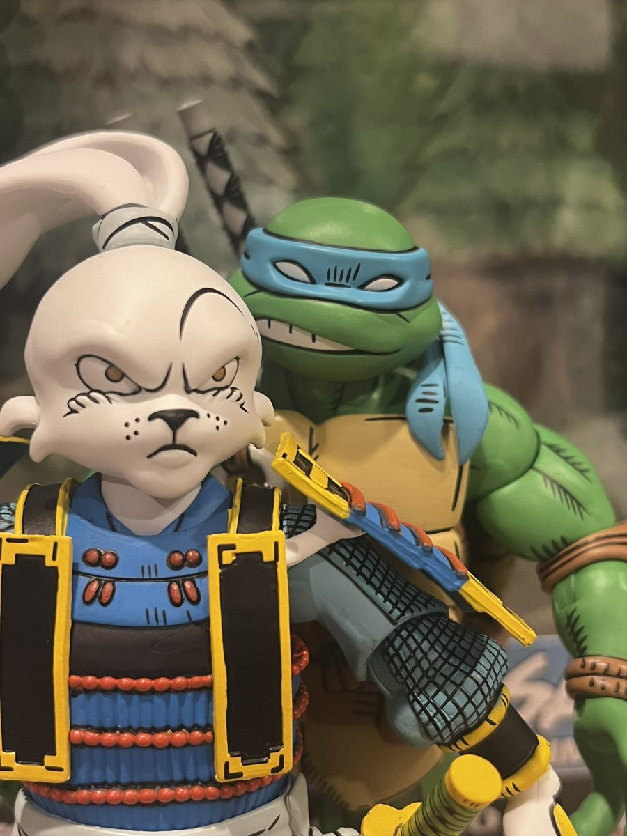 LateNightSalad_'s tweet image. This isn’t an April fools joke, they’ve finally been reunited guys (in our hearts). 🐢🐇
-
-
#leosagi #tmnt #usagiyojimbo #idw #neca