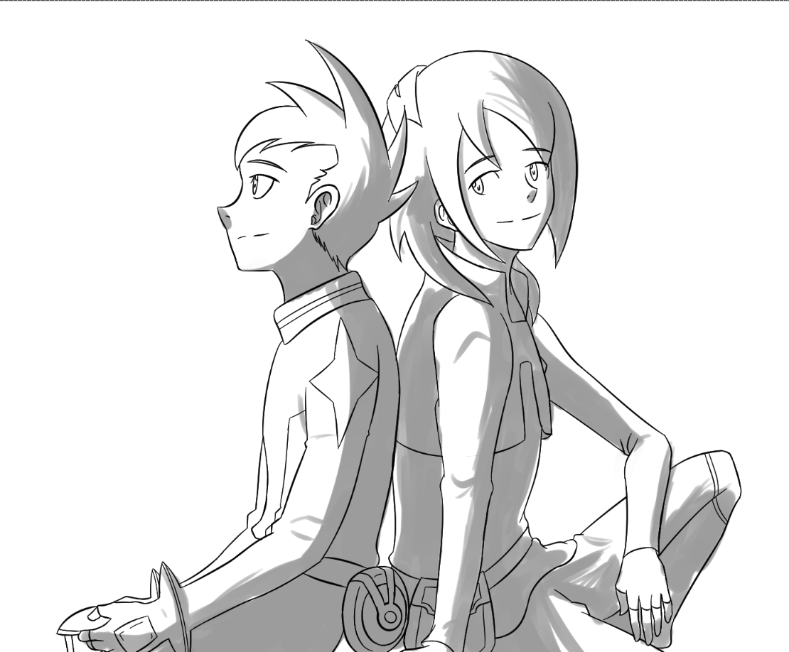 foolygh0uly's tweet photo. Been playing Star Force Legacy Collection. It got me to draw, here's a WIP. 

(Hey so, I'm not crazy for thinking that Geo and Pat are based off Shinji and Kaworu from EVA, right?) #megamanstarforce #megaman https://t.co/CXQF9y1FZP