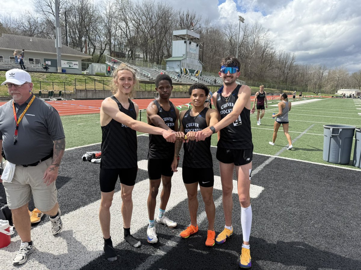 CSCWildcatXCTF's tweet photo. SCHOOL RECORD!

The men’s 4x800m relay consisting of Cade Packard, Judah Rivers, Jailan Reynaga, and Logan Lucas! 8:14.89! 

They smash the previous record of 8:33.86 from 2008 by nearly 19 seconds! 

Huge leadoff leg from Cade! 1:58.8! https://t.co/SA2cX2psxj