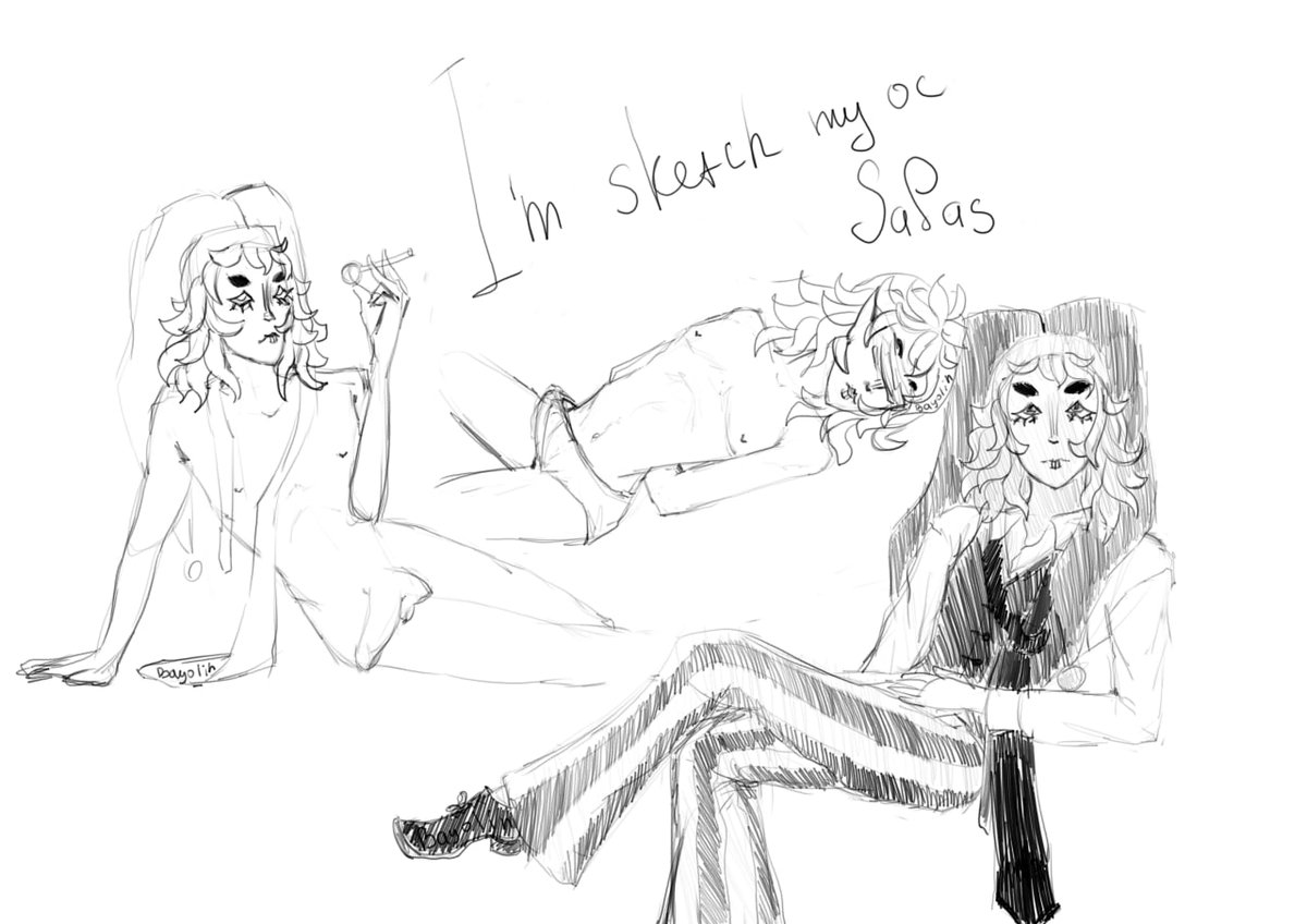I'm sketch my oc
#oc #sketch #original_character