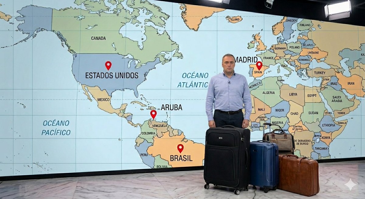 Aruba, Estados Unidos, Brasil y Madrid.

Mientras era vocero y ganaba 2 millones de pesos el funcionario habría recorrido el mundo. 

Con la tuya... 😂