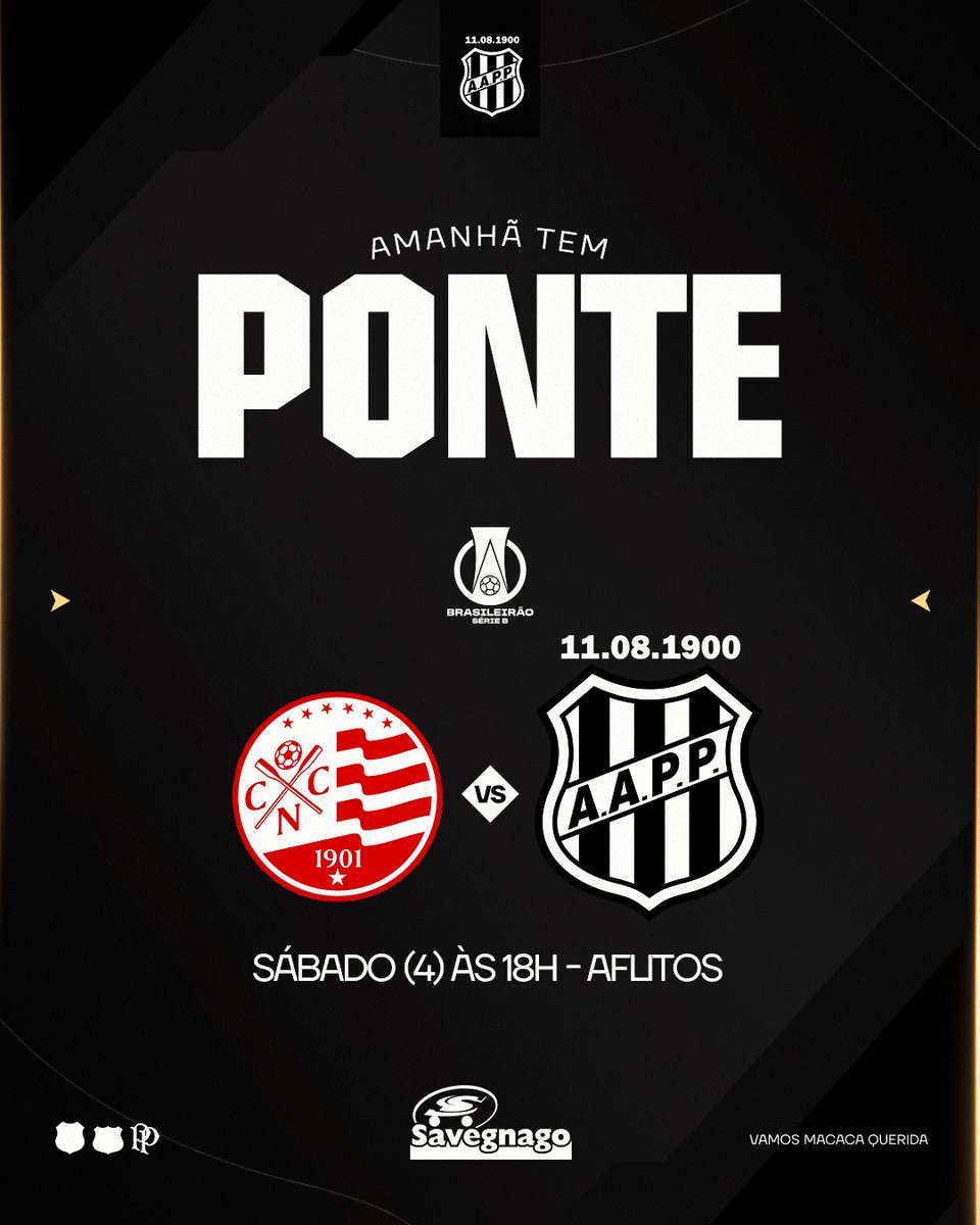 aapp_oficial's tweet photo. AMANHÃ TEM PONTE! Vamos juntos enfrentar o Náutico, com raça, apoio e a força da #MaiorDoInterior para trazer os 3 pontos para Campinas. Pra cima, Ponte! 🔥🦍

Oferecimento Savegnago Supermercados, a Rede Forte do Interior! 🛒📷

#SavegnagoSupermercados #PontePreta #SaveMania https://t.co/gQ6ELzCJPj