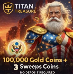 StreakGaming's tweet image. Titan Treasure Casino – 100,000 Gold Coins + 3 Sweeps Coins No Deposit #onlineslotgames #sweepstakescasino #freecoins
streakgaming.com/forum/threads/…