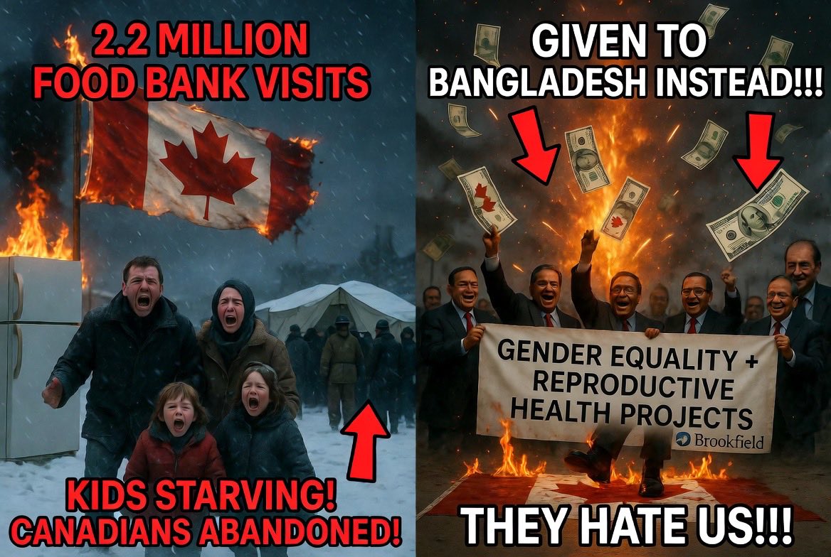 😡🔥 ABSOLUTE DISGUSTING BETRAYAL OF CANADIANS!!! 

Carney’s Liberals Just FLUSHED $272.1 MILLION of YOUR Tax Dollars Straight to Bangladesh While We Freeze, Starve &amp; Sleep on the Streets!!! 🇨🇦💥

They’re spinning it as “14 development projects across Bangladesh and the wider