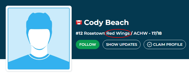 Flyers_Clips's tweet image. Just checked the last team Cody Beach played for in his hockey career #yep