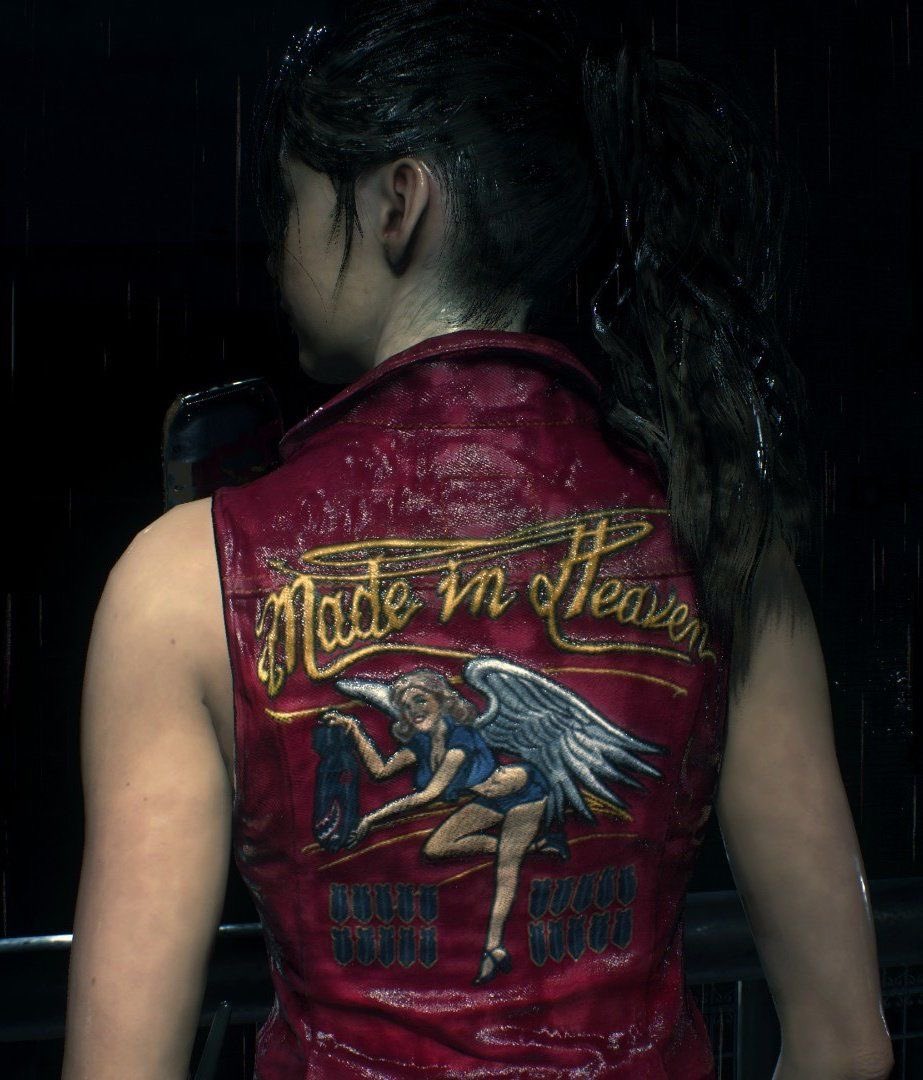 paradoomed's tweet photo. claire and chris having a matching made in heaven design on their clothes will always be one of my favorite details https://t.co/nhxBmoVUG8