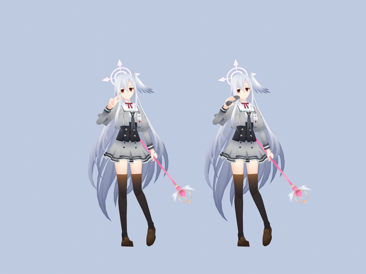 RageBurster's tweet image. #ペーパークラフト #papercraft #papermodel 
#紙模型 
#BlueArcive #ブルアカ 
#守月スズミ