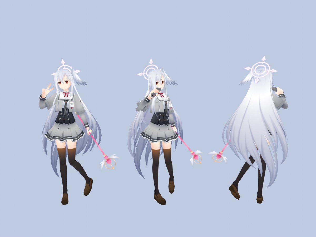 RageBurster's tweet image. #ペーパークラフト #papercraft #papermodel 
#紙模型 
#BlueArcive #ブルアカ 
#守月スズミ