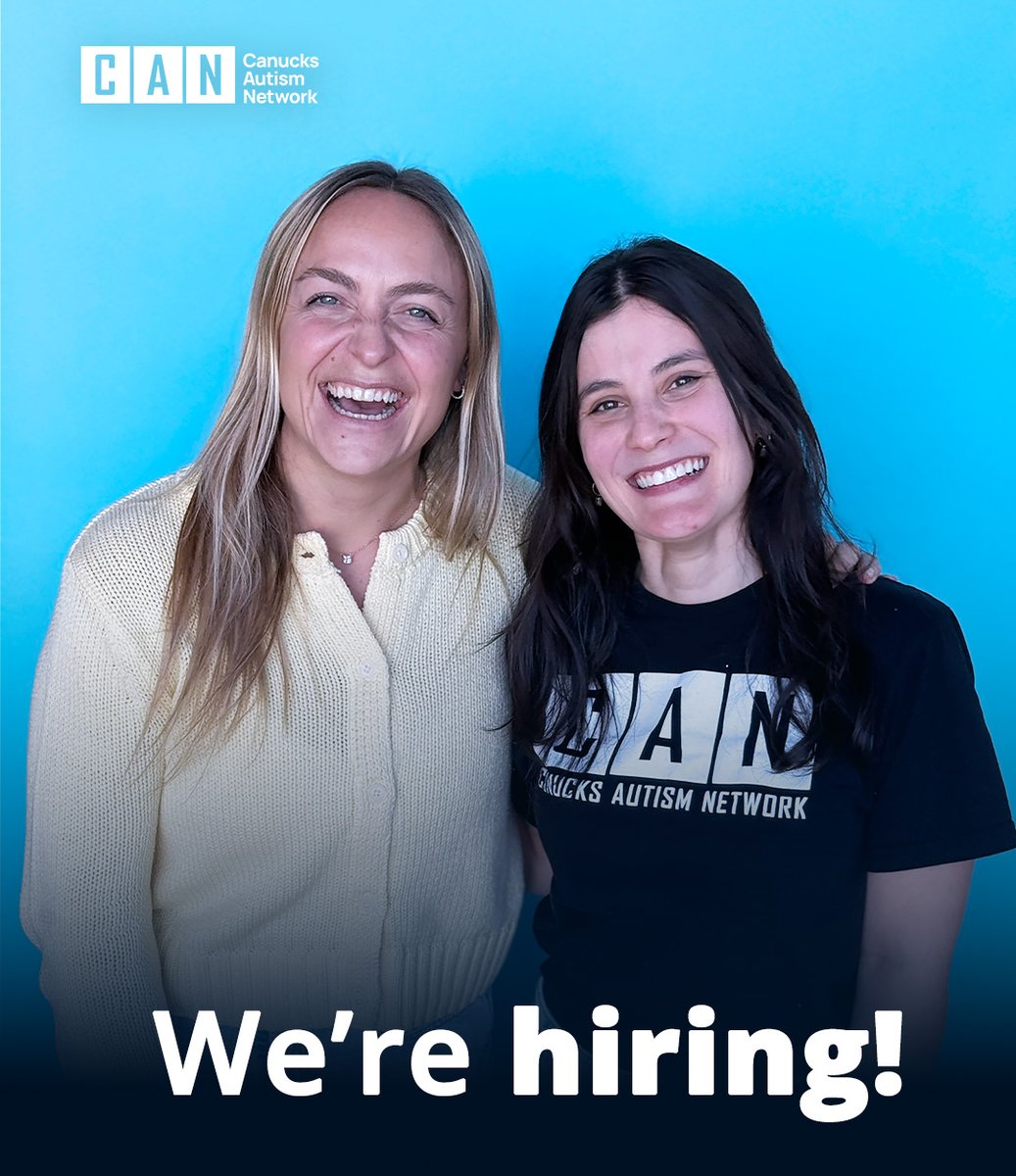 canucksautism's tweet image. Apply now for office &amp;amp; program positions across BC!

• F/T Training Administration Assistant | #Vancouver
• P/T Support Workers | #Nanaimo
• P/T Employment Support Workers #LowerMainland #Kelowna

Full details &amp;amp; job descriptions | canucksautism.ca/jobs