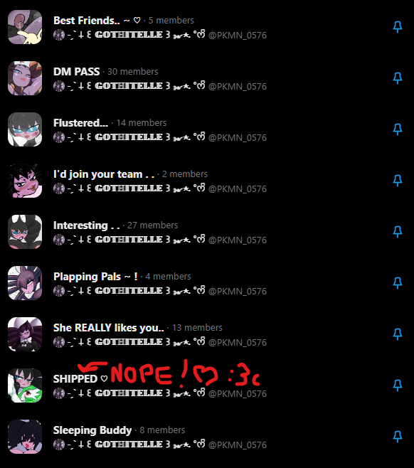 I've got some lists that could use some more people on them, sooooooooo . . 

💜+🔁 + a pic of your muse, and I'll decide what lists you should get .ᐟ 

#erp