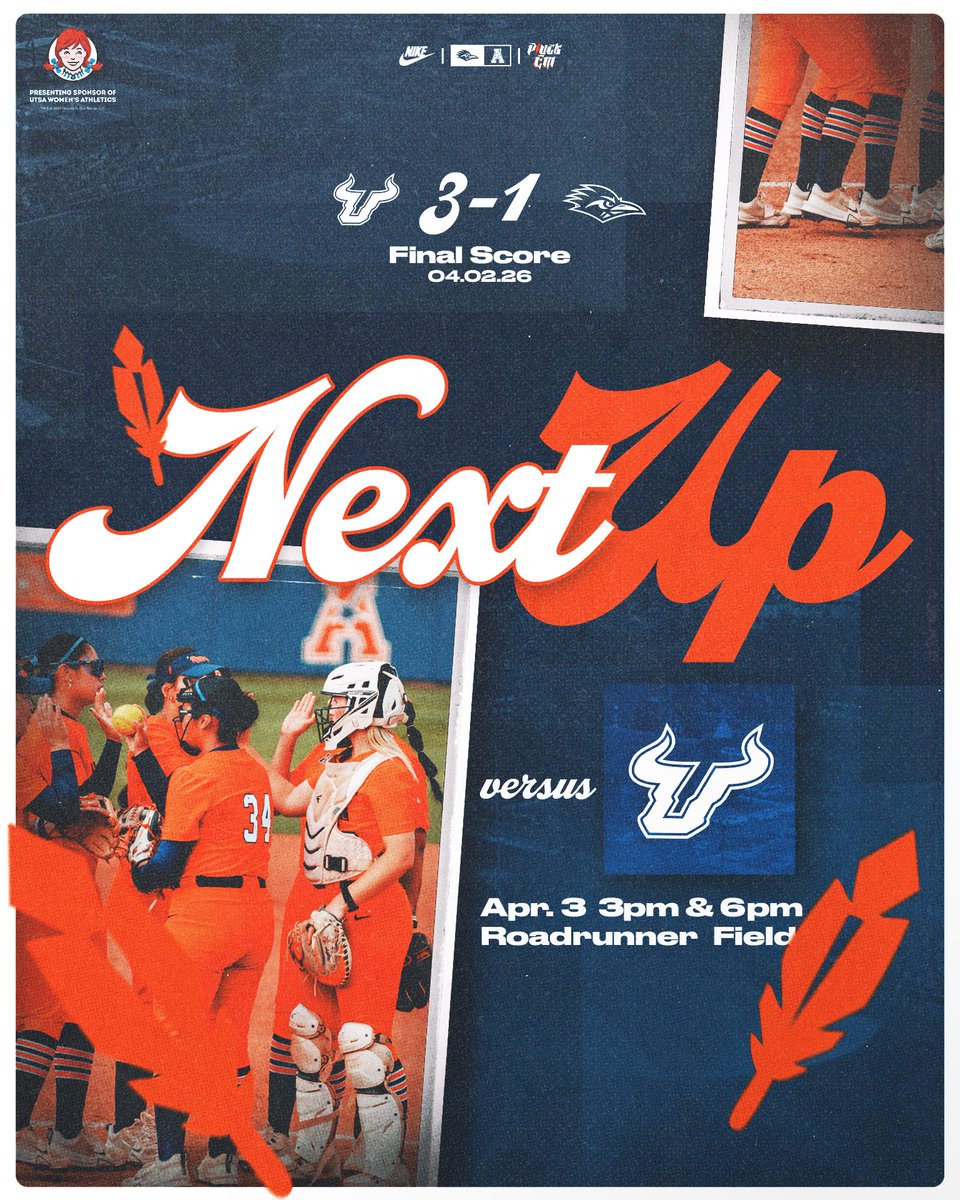 UTSASoftball's tweet image. Final.

#BirdsUp 🤙 | #LetsGo210 | #PluckEm 🪶