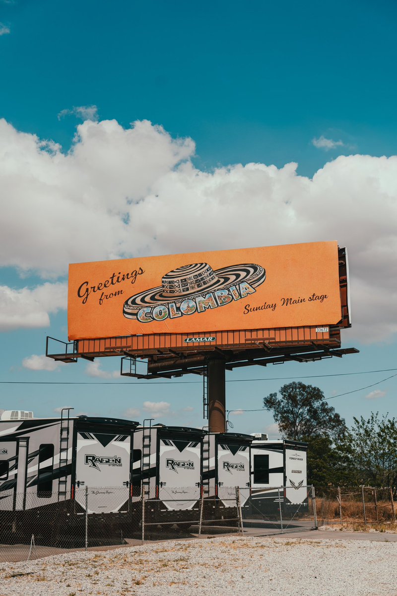 Billboards for Karol G’s headlining Coachella performance next Sunday, April 12th. 

She will become the first Latina to headline the festival.