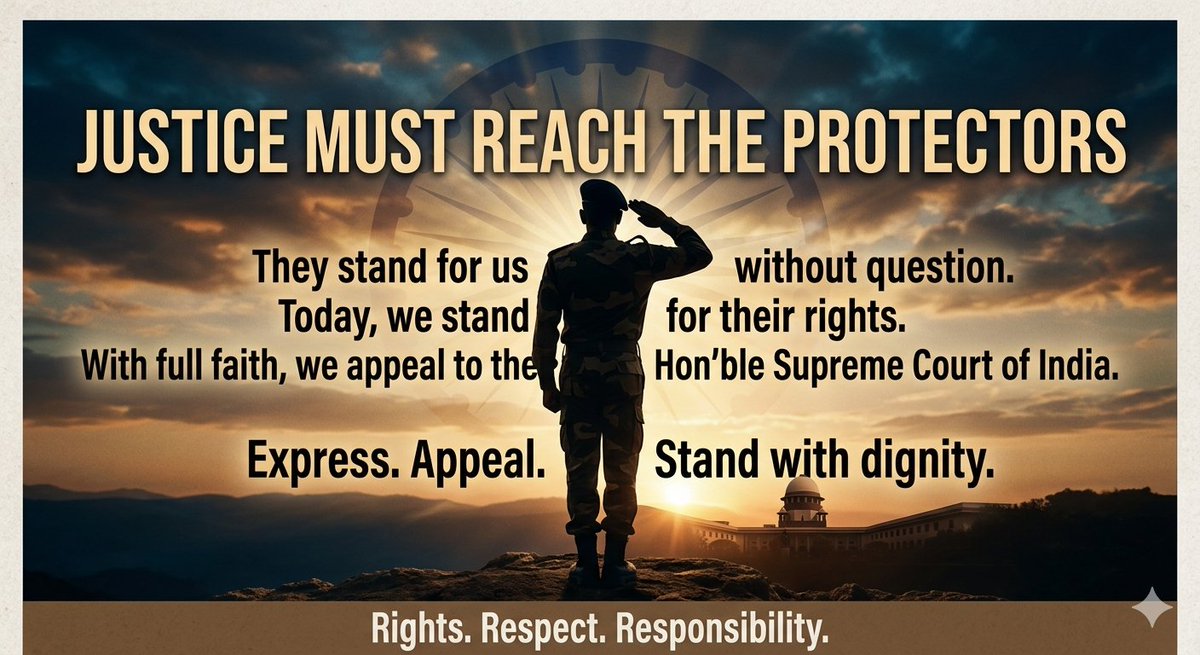 smritishivaa's tweet image. आज के समय में #socialmedia और #digitalplatforms हमारी आवाज़ को ताकत देते हैं। जब हम सड़कों पर नहीं हो सकते, तब भी हम खामोश नहीं हैं। हमारा विश्वास #ConstitutionofIndia की आत्मा और न्याय पर है। 🇮🇳
Join me in this appeal campaign for our soldiers #CAPFs
आइए, हम सब मिलकर आदर और