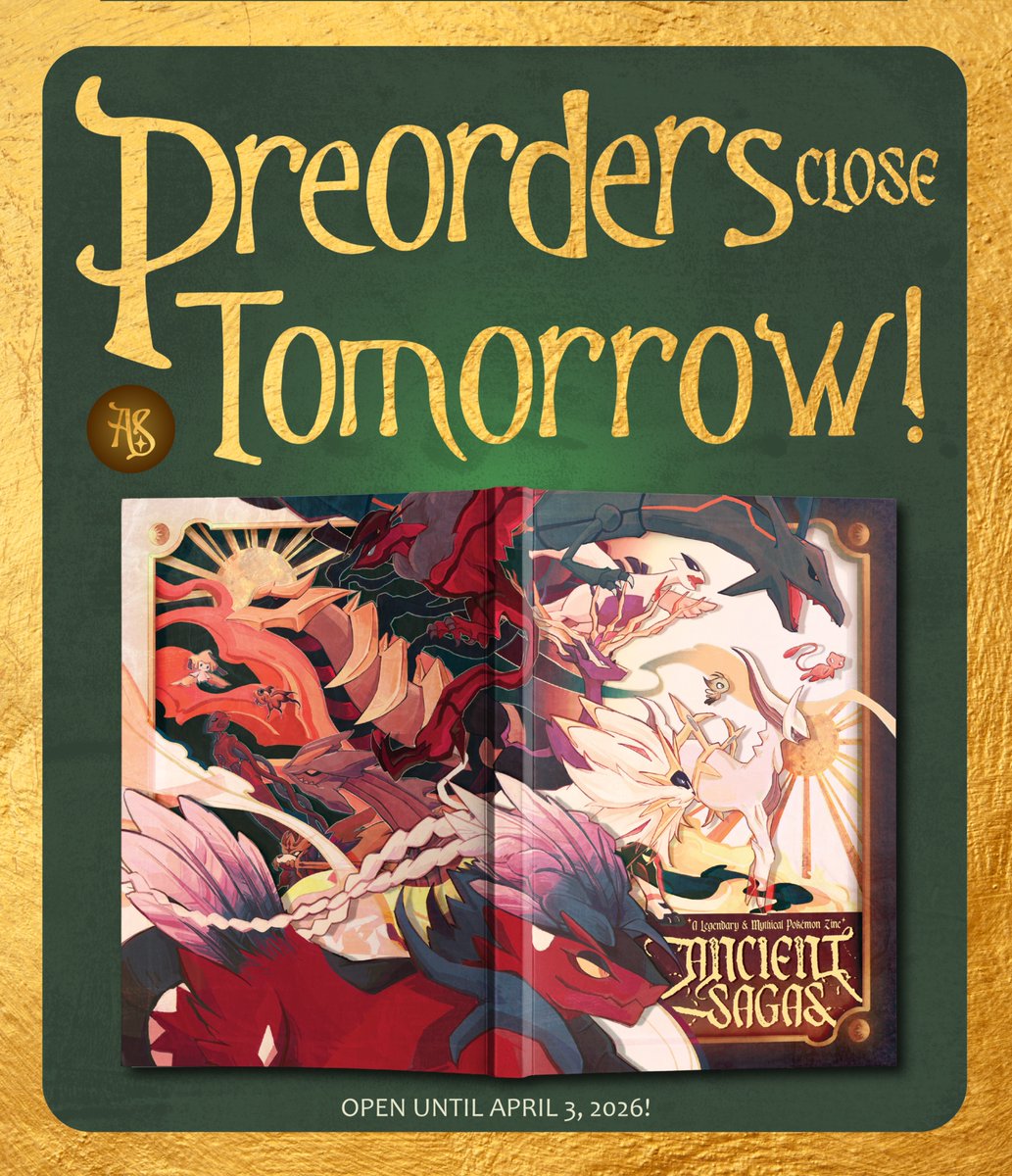 Ancient Sagas: A Legendary & Mythical Pokémon Zine tweet media