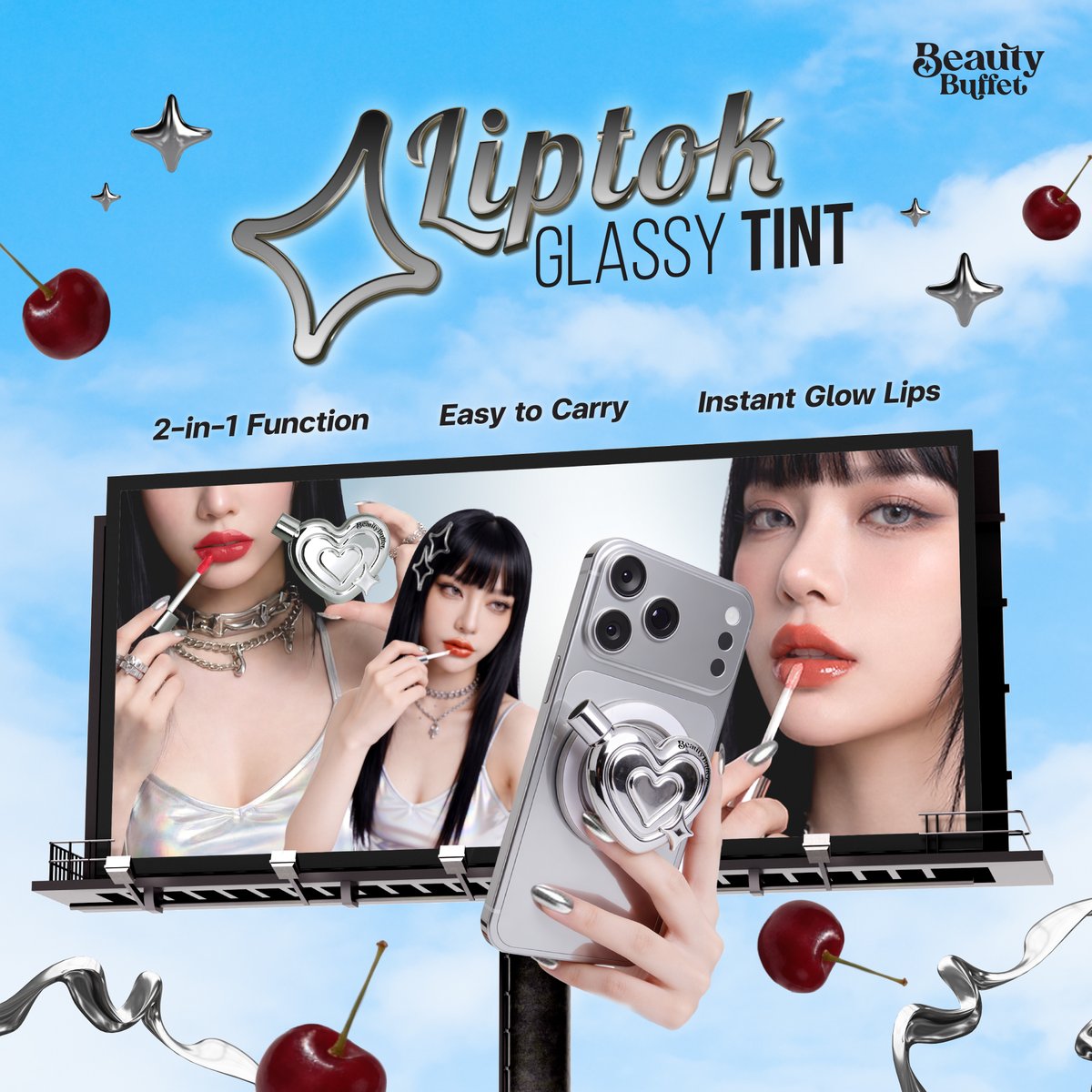 BeautyBuffetTH's tweet photo. Billboard this look  📸 
#ลิปต็อกหัวใจ กับ 3 ฟังก์ชั่น เริ่ด เริ่ด 

💋 2-in-1 Function 
👜 Easy to Carry
✨ Instant Glow Lips

🛒ช้อปเลยที่ร้านบิวตี้ บุฟเฟต์ ทุกสาขา
🧡https://t.co/QzBHRxpTjO

#SparklingSilver
#Liptokbeautybuffet
#BeautyBuffet https://t.co/b8bsu4buvh
