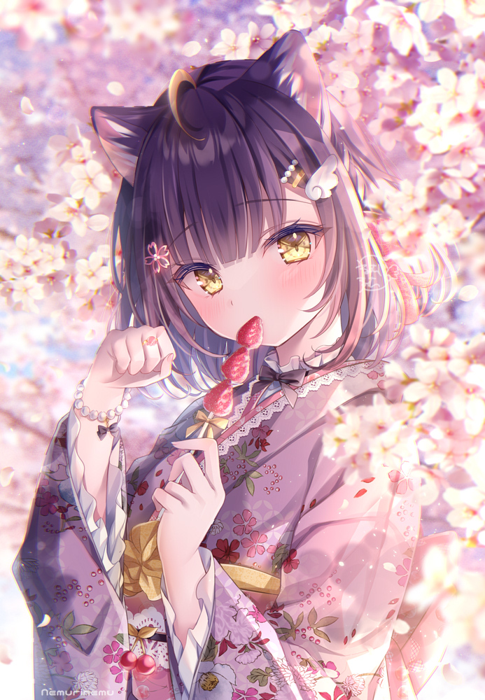 「花よりにゃんこ」|ねむりねむ🌛COMITIA144【A12a】のイラスト