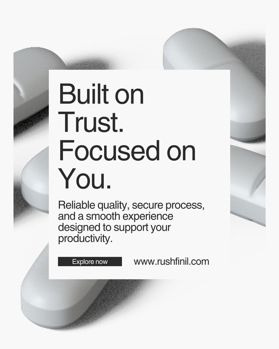 rushfinil's tweet photo. When reliability meets simplicity, everything changes.
Rushfinil is built to deliver a smooth and dependable experience you can count on.
Have you checked it out yet? 👀
🔗 https://t.co/dL6XwYPtHR 
.
.
.
#adhdawareness #adhdsupport #adhdlife #modafinil #Armodafinil #nootropics https://t.co/EB1JgM0Grb