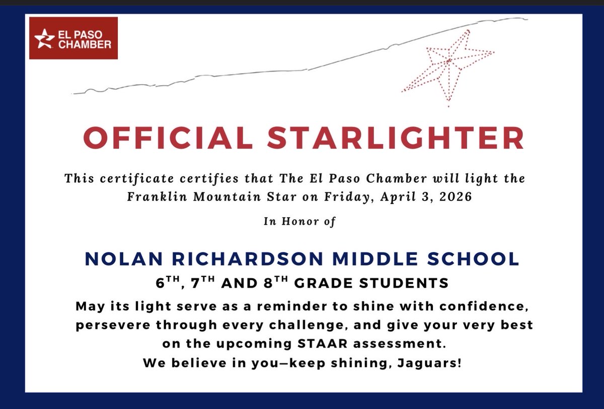 ElenaMo2016's tweet photo. Jaguars 🐾 You’ve put in the work, stayed focused, and pushed through challenges—now it’s your time to shine! ✨ STAAR is just your opportunity to show everything you’ve learned and how much you’ve grown. 🐆💛 https://t.co/mYbkNYKyP4