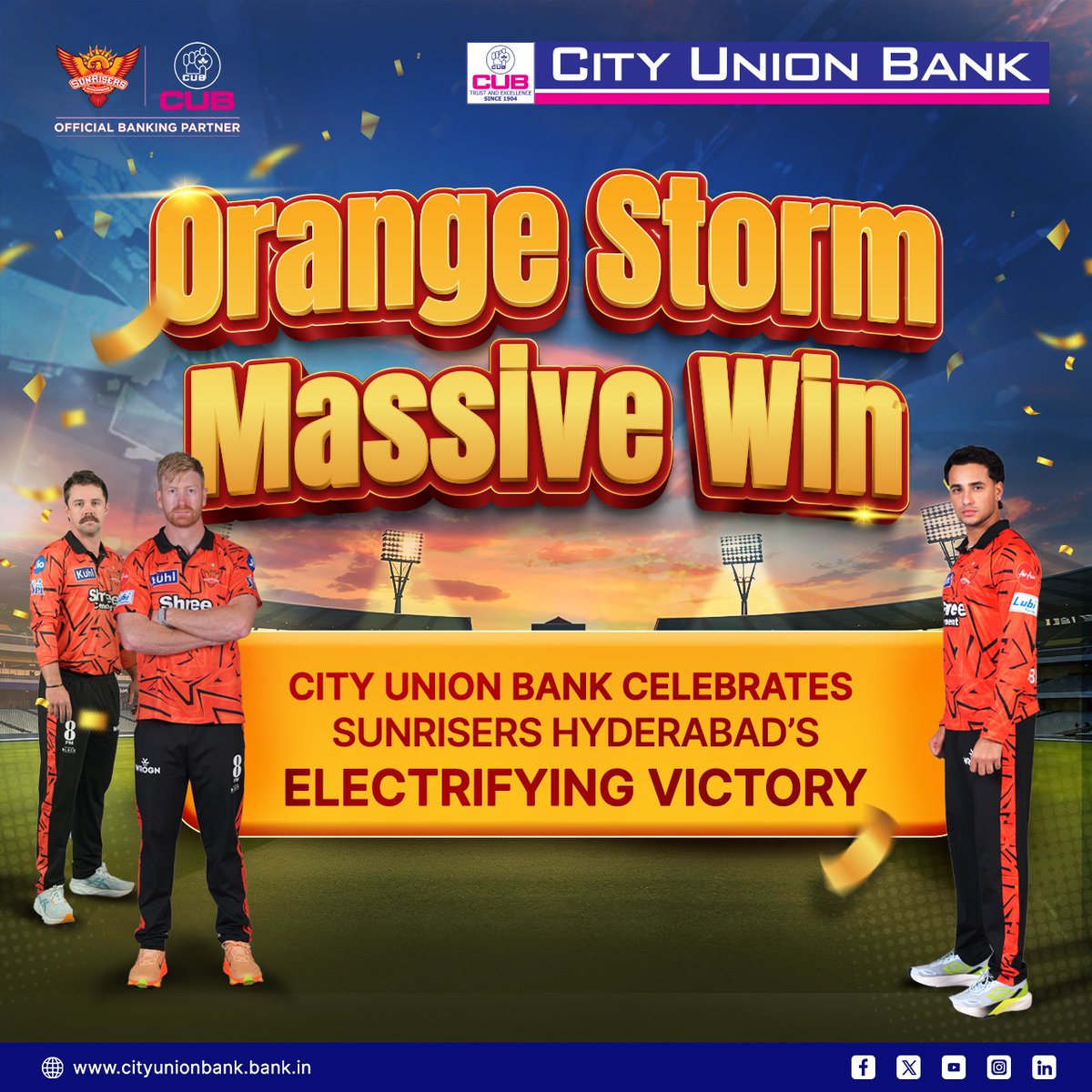cubltd's tweet photo. A power-packed victory to kick off the season!
#CUBSRH #creditCard #cubltd #srh #cityunionbank https://t.co/7YF2IwSwFp
