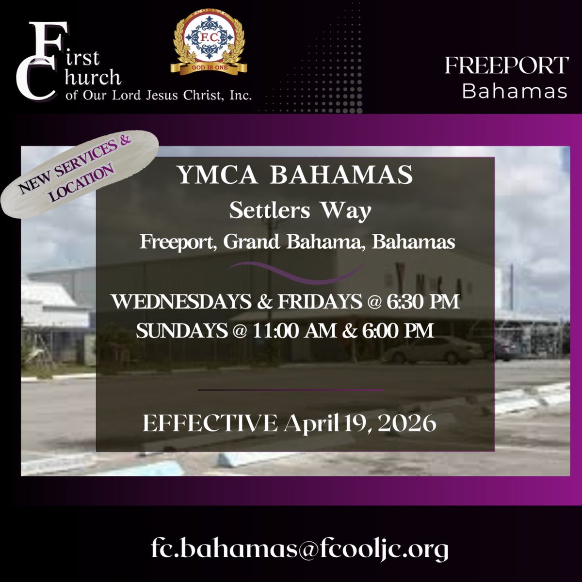 TruthofGod1's tweet photo. UPDATE: Join us for weekly services in Freeport, Grand Bahama, Bahamas starting Sunday, April 19, 2026. Services will be held every Wednesday and Sunday. Flyer for details. https://t.co/GJf6gMD8Q1