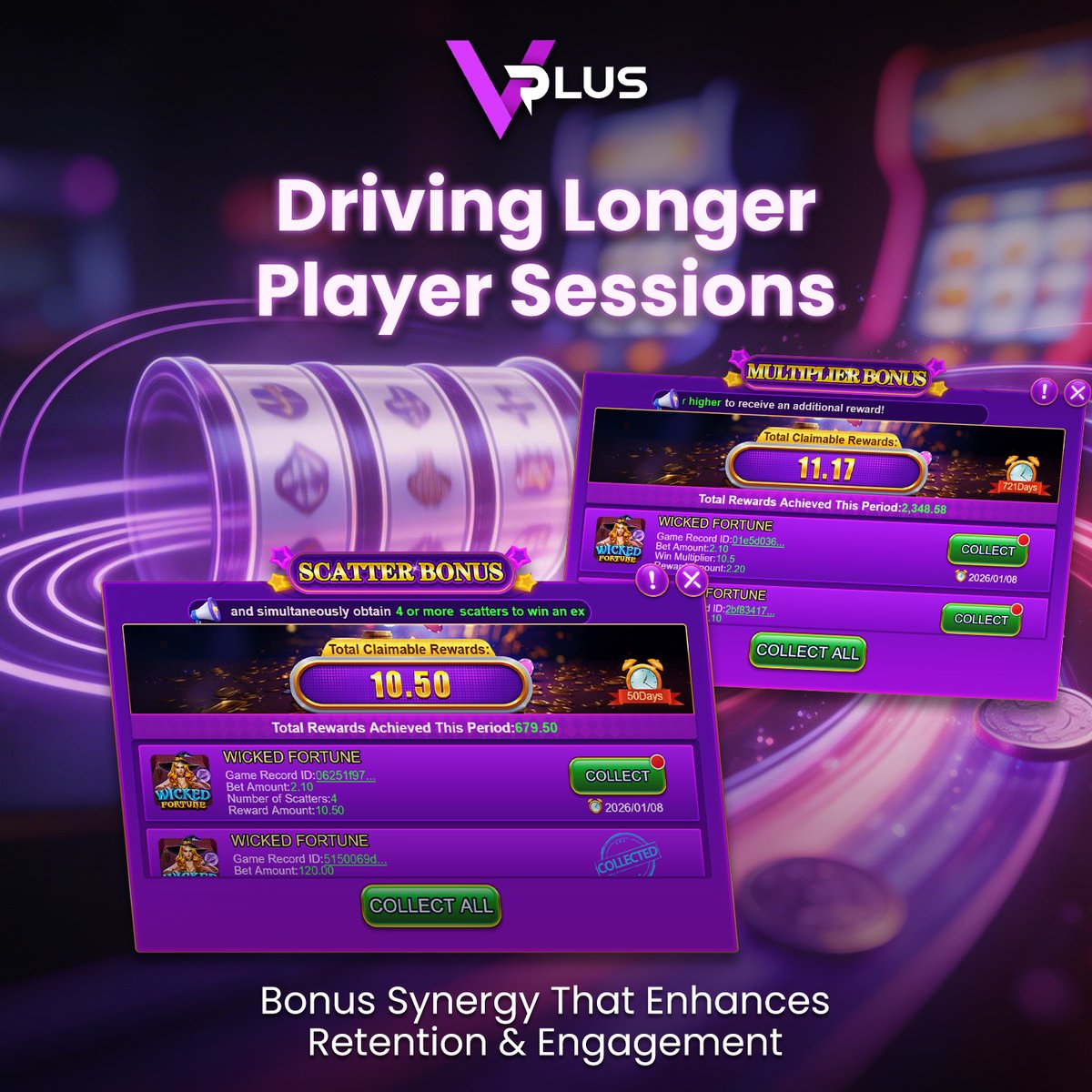 VPlusofficialhq's tweet image. 📌 Why Players Stay Longer: Scatter + High Multiplier Event

⚡ Early Scatter triggers → chase higher multipliers
📈 Progressive wins → build anticipation &amp;amp; momentum
🕹️ Players plan spins → maximize bonuses

#VPLUS #PlayerBehavior #ScatterBonus #HighMultiplier