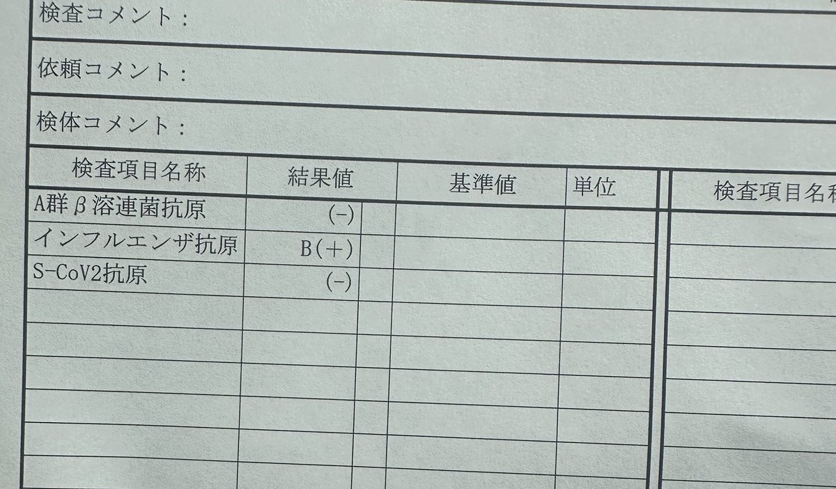 昨日検査してインフルコロナ陰性だったんだけど
39.6まで上がって寒気すごいからさすがにインフルだろと思ってまた再健診したらインフルBでしたしんど😵