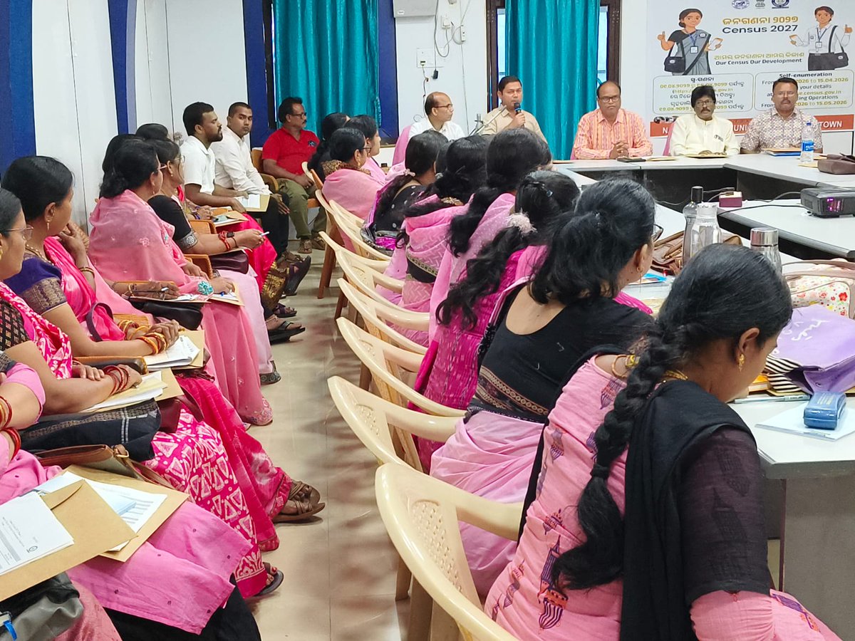 Training of Enumerators &amp; Supervisors for Census -2027 orgnised by Nabarangpur Municipality in the presence of Chiarman,PD DUDA, EO &amp; other Offcials of Nabarangpur Municipality