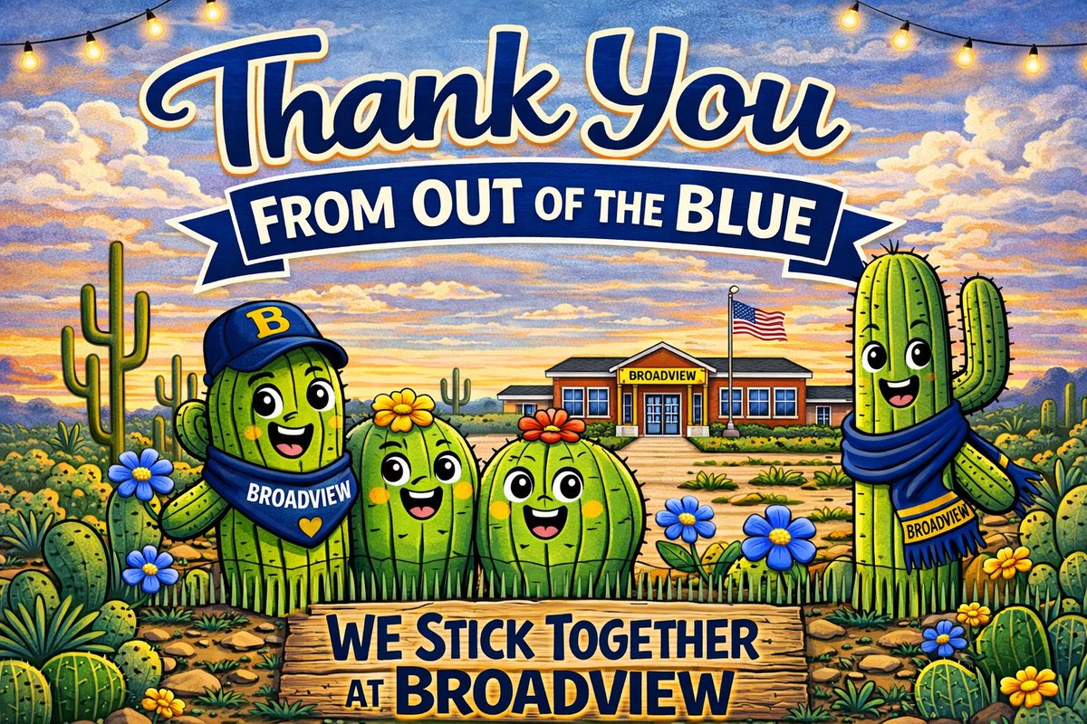 Broadview_ES's tweet photo. Today was a beautiful day of celebration and awareness as we honored Autism Awareness 💙—embracing inclusion, understanding, and the uniqueness of every child we serve. Plus a sweet surprise for our incredible teachers with a little “Thank You from Out of the Blue” 💐💙🌵 https://t.co/uIe42lmJu4