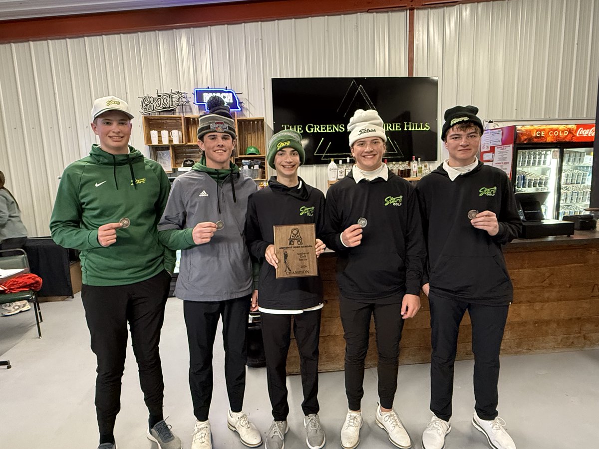 GolfKCStars's tweet photo. Great way to start to the season! Stars win as a team and every one of our golfers medaled at the Amherst Invite. 

Looking forward to more golf at the dual against GICC Monday! https://t.co/uolT6t5Y1S