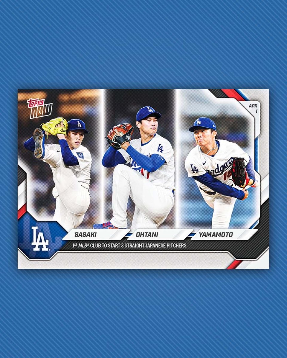 MLB史上初。
3試合連続、ドジャース日本人投手が先発 🇯🇵

佐々木朗希（3/30）
大谷翔平（3/31）
山本由伸（4/1）
